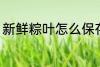 新鲜粽叶怎么保存 新鲜粽叶如何保存