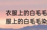 衣服上的白毛毛染黑色了怎么洗掉 衣服上的白毛毛染黑色了如何洗掉