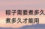 粽子需要煮多久才能用 粽子具体需要煮多久才能用