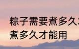 粽子需要煮多久才能用 粽子具体需要煮多久才能用
