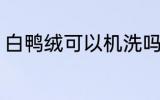 白鸭绒可以机洗吗 白鸭绒能不能机洗