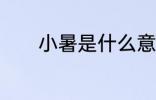 小暑是什么意思? 小暑的含义