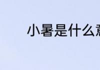 小暑是什么意思? 小暑的含义