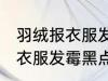 羽绒报衣服发霉黑点怎么洗掉 羽绒报衣服发霉黑点如何洗掉