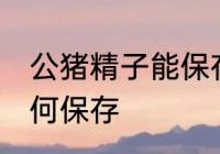 公猪精子能保存多久 公猪精子应该如何保存