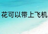 花可以带上飞机吗 花能不能带上飞机