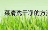 菜清洗干净的方法 菜怎么清洗干净