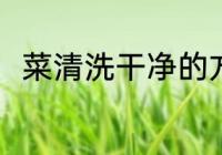 菜清洗干净的方法 菜怎么清洗干净