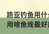 路亚钓鱼用什么鱼线最好用 路亚钓鱼用啥鱼线最好用