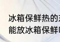 冰箱保鲜热的东西可以放吗 热的东西能放冰箱保鲜吗